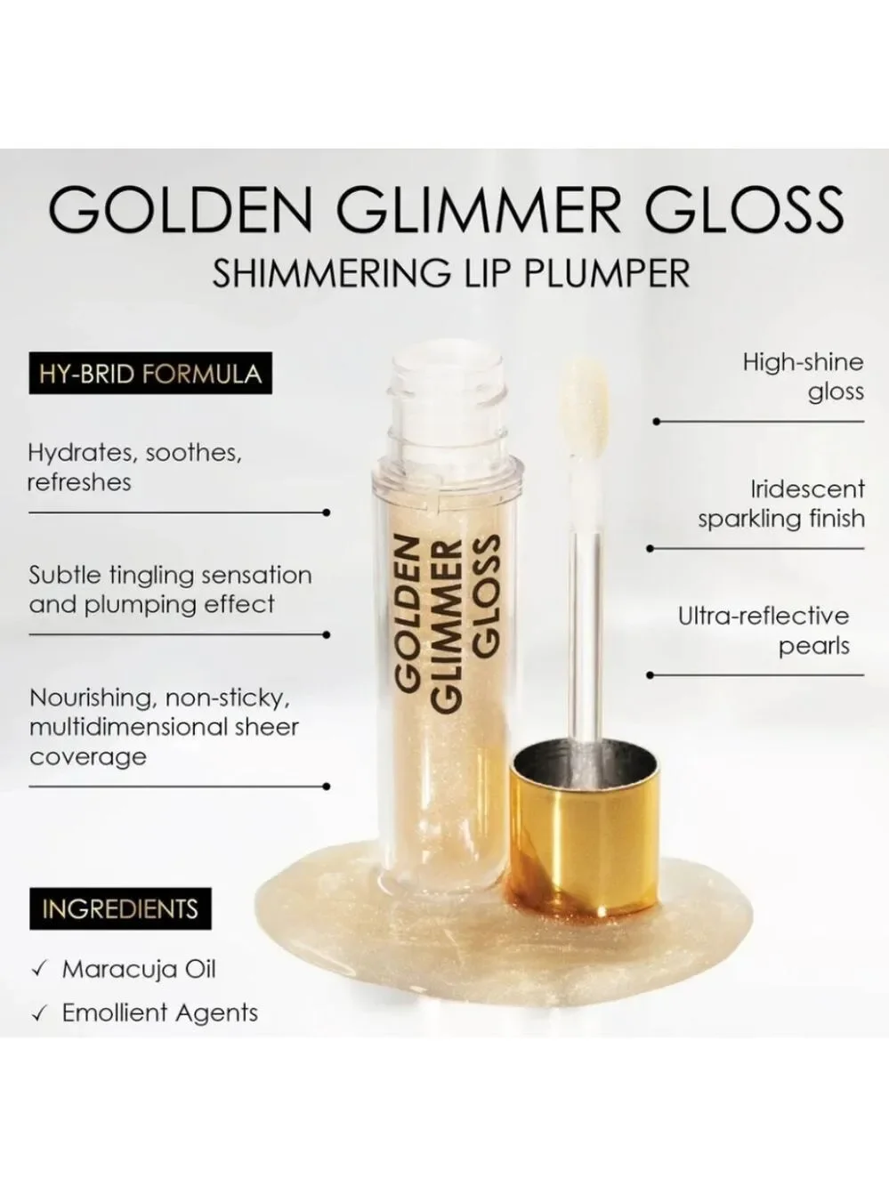 Natasha Denona Golden Glimmer Gloss & BISHA Essential Eyeliner BLACK NEW